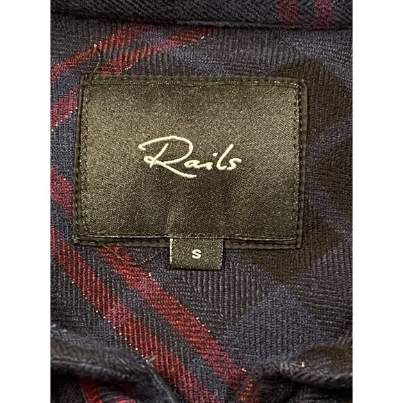 Rails Midnight Merlo Gold Plaid Hunter Flannel Button-Up Shirt SIZE-SMALL - Picture 2 of 10